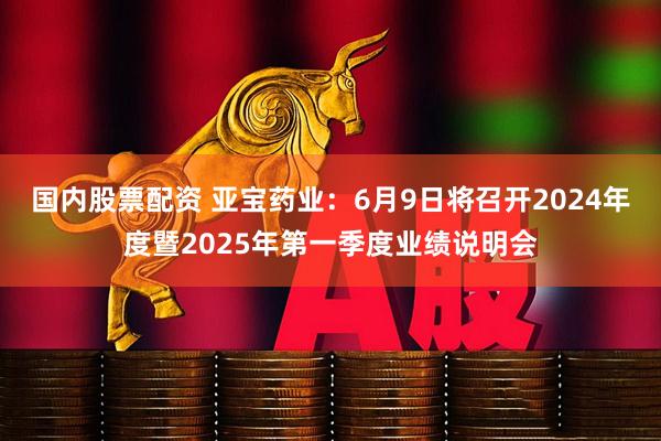 国内股票配资 亚宝药业：6月9日将召开2024年度暨2025年第一季度业绩说明会